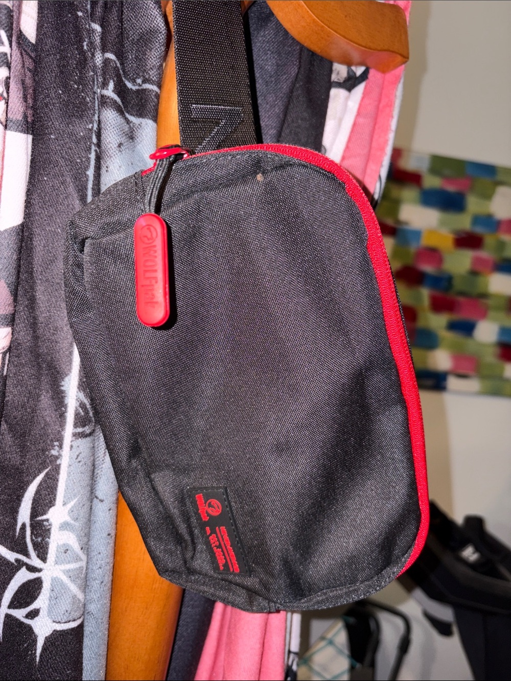 Black and Red Crossbody Sling Bag